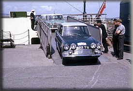 Reg McBride & Don Barrow - 1964 Manx Trophy Rally 11th - Off-loading at Douglas from the Manx Maid